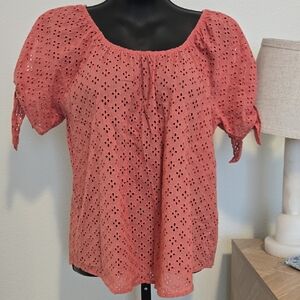 🎯Per Seption Eyelet Top NWT